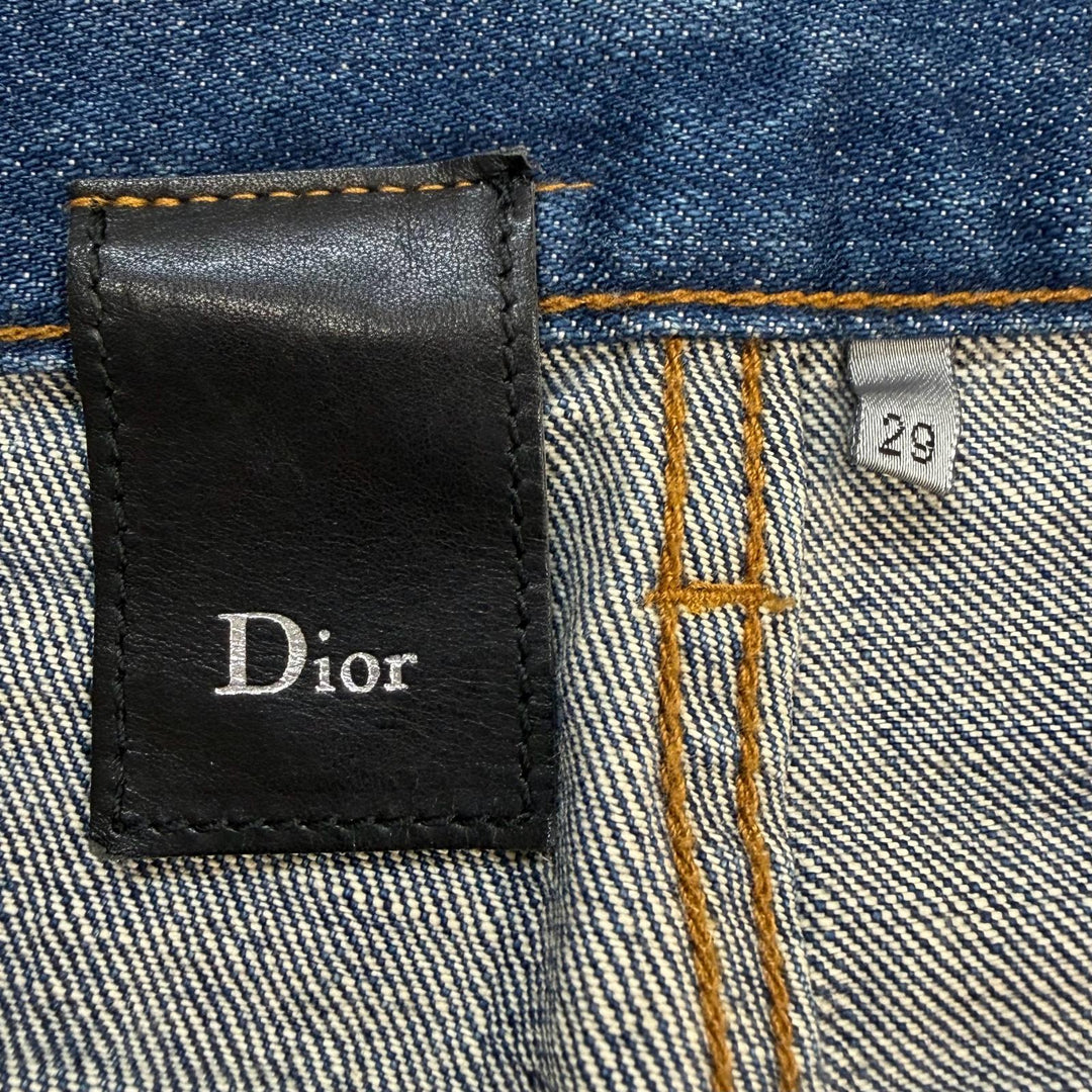美品▼Dior HOMME ディオールオム 07SS 7E3110530226 希少 エディ期 ラスターコーティング加工 スキニー スリム デニムパンツ 29 正規品