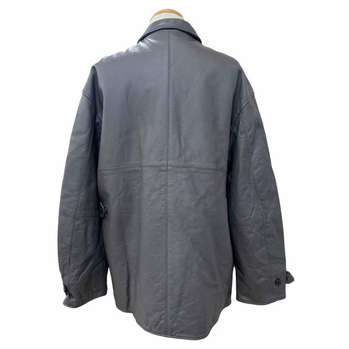 未使用品▼UNUSED アンユーズド 24AW US2450 Leather car coat 牛革 ウエスタンヨーク レザーカーコート グレー 3 日本製 正規品 メンズ