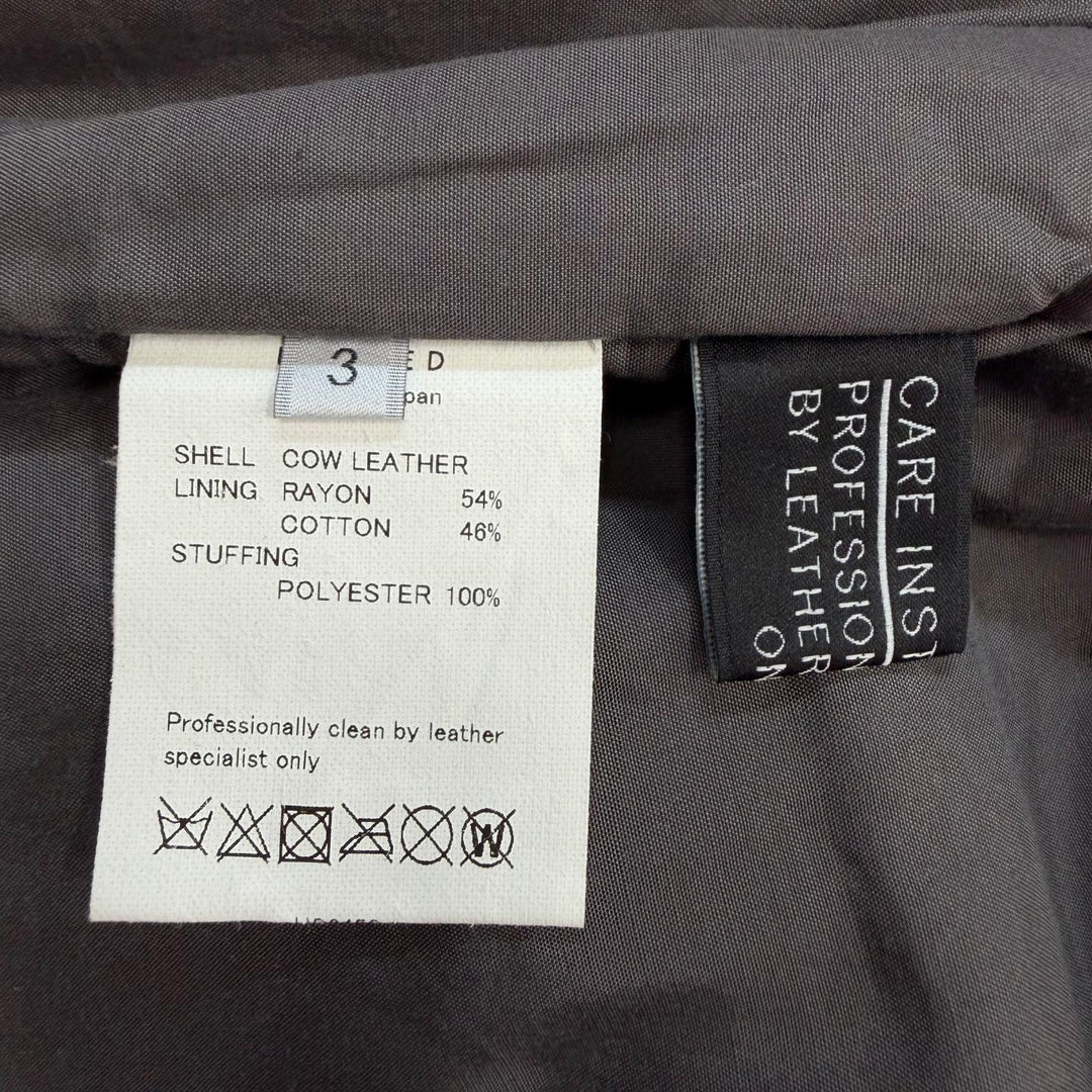 未使用品▼UNUSED アンユーズド 24AW US2450 Leather car coat 牛革 ウエスタンヨーク レザーカーコート グレー 3 日本製 正規品 メンズ