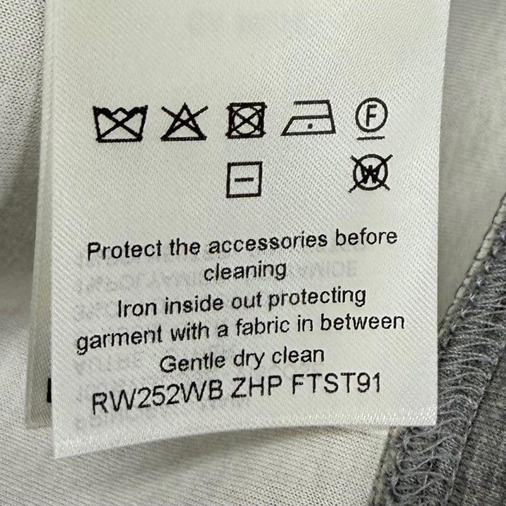 未使用品★LOUIS VUITTON ルイヴィトン 25AW シルク100％ シグネチャー スカーフディテール フーディ トップス グレー S 伊製 正規品