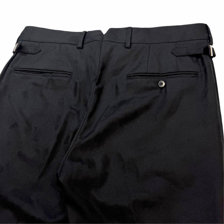 極美品▼LOUIS VUITTON ルイヴィトン PONT NEUF FIT シルク混 モノグラム カモフラ パンツ スラックス ブラック シルバー金具 40 正規品
