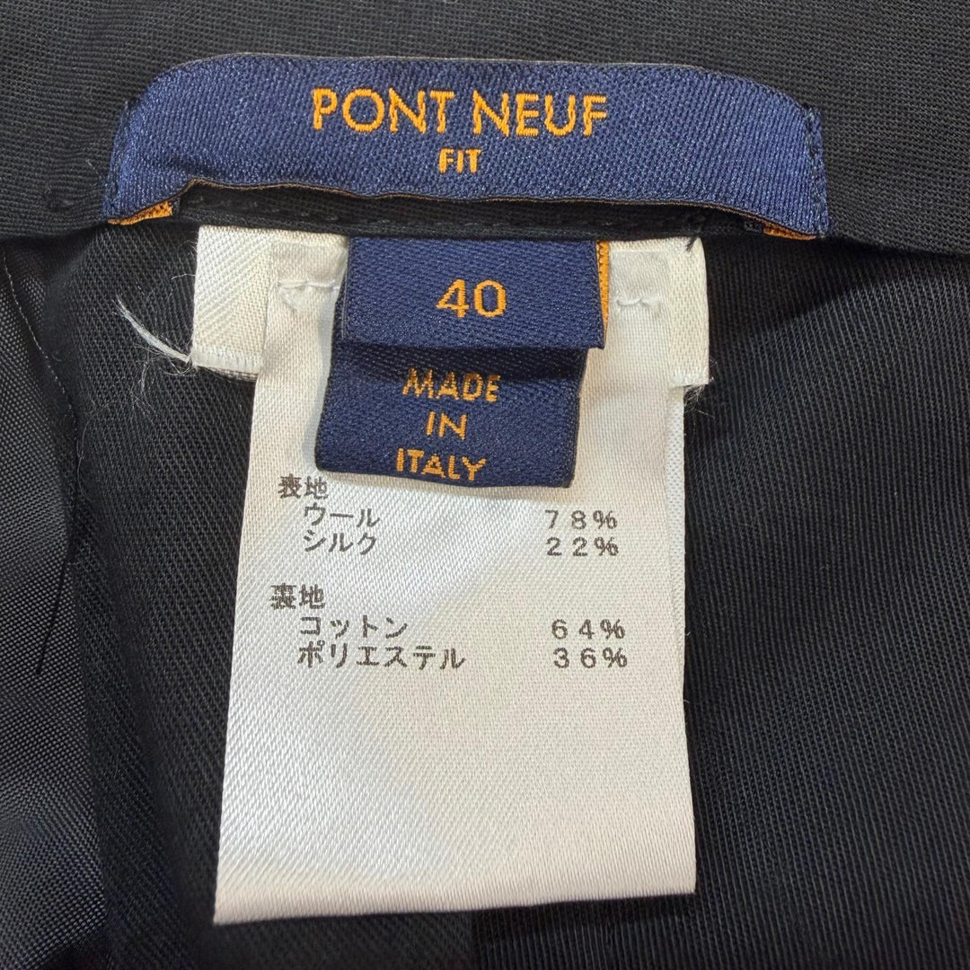 極美品▼LOUIS VUITTON ルイヴィトン PONT NEUF FIT シルク混 モノグラム カモフラ パンツ スラックス ブラック シルバー金具 40 正規品