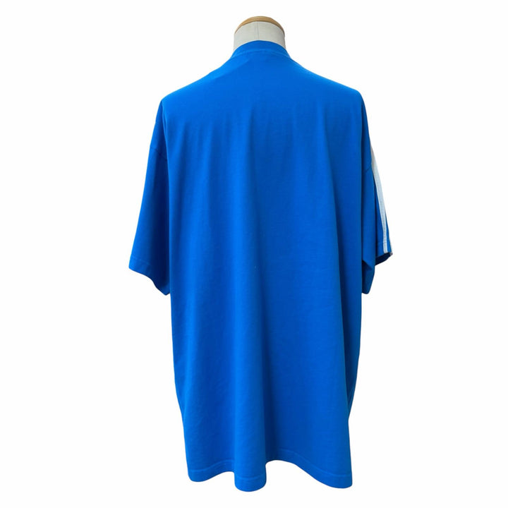 未使用品▼BALENCIAGA adidas バレンシアガ アディダス 23SS 739101 ロゴプリント ショートスリーブ 半袖Ｔシャツ ブルー 2 正規品