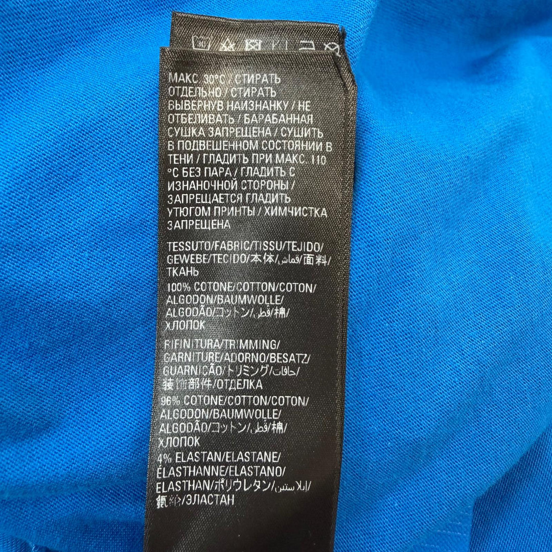 未使用品▼BALENCIAGA adidas バレンシアガ アディダス 23SS 739101 ロゴプリント ショートスリーブ 半袖Ｔシャツ ブルー 2 正規品