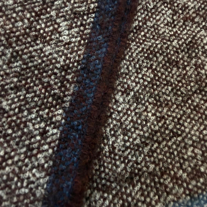 極美品▼Ermenegildo Zegna エルメネジルド ゼニア カシミヤ アルパカ ストール マフラー ボルドー イタリア製 正規品 メンズ 防寒具