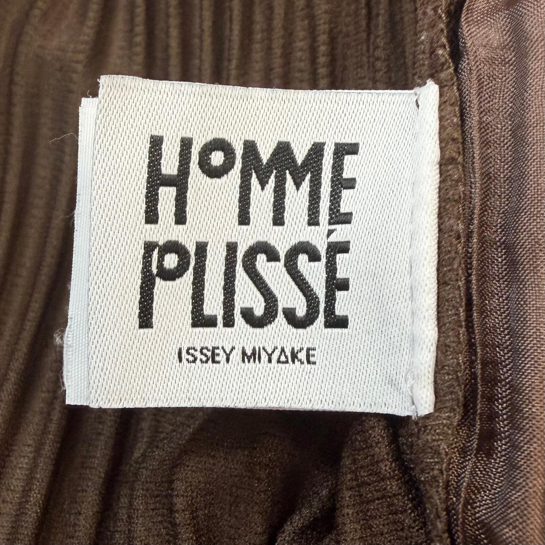 極美品▼HOMME PLISSE ISSEY MIYAKE オム プリッセ イッセイミヤケ 26SS HP63JF152 TAILORED PLEATS プリーツ加工 パンツ 茶 2 正規品