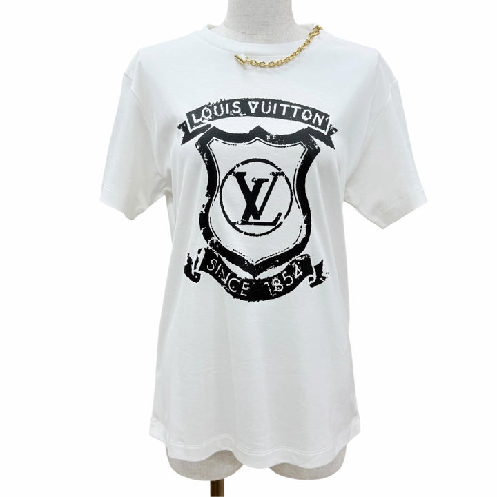 美品☆LOUIS VUITTON ルイヴィトン 22SS コットン100％ LVロゴ 半袖Ｔシャツ マルチカラー S イタリア製 正規品 レディース