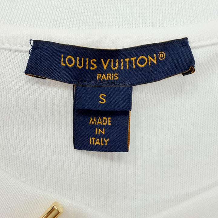美品☆LOUIS VUITTON ルイヴィトン 22SS コットン100％ LVロゴ 半袖Ｔシャツ マルチカラー S イタリア製 正規品 レディース