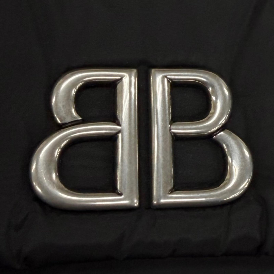 未使用品★BALENCIAGA バレンシアガ 792977 ロゴ金具 モナコ ミニ チェーン ショルダーバッグ ブラック シルバー金具 伊製 保存袋付き