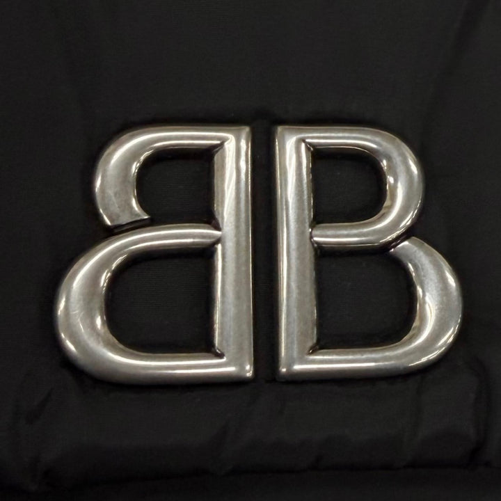 未使用品★BALENCIAGA バレンシアガ 792977 ロゴ金具 モナコ ミニ チェーン ショルダーバッグ ブラック シルバー金具 伊製 保存袋付き