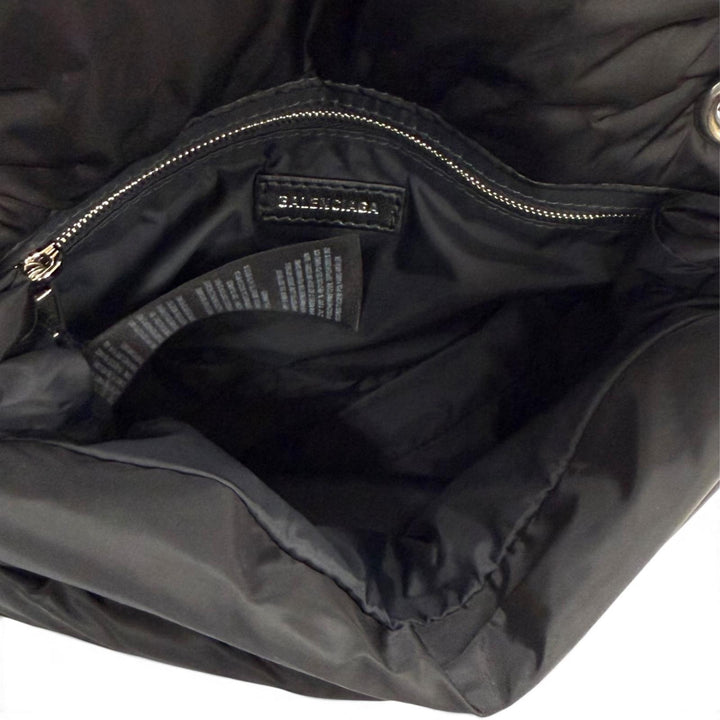 未使用品★BALENCIAGA バレンシアガ 792977 ロゴ金具 モナコ ミニ チェーン ショルダーバッグ ブラック シルバー金具 伊製 保存袋付き