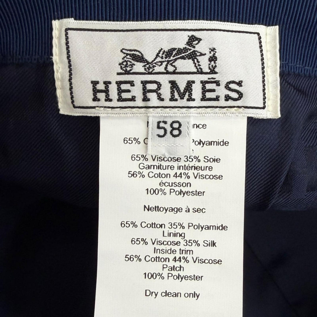 未使用品□HERMES エルメス セレナ エプロン ドール ワッペン セリエボタン ベースボールキャップ グリーン系 FR 58 正規品 箱・袋付