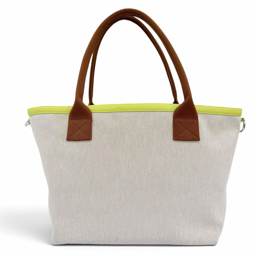 極美品☆HERMES エルメス プティ アッシュ So ソー キャンバス レザー使い トートバッグ ハンドバッグ ナチュラル フランス製 レディース
