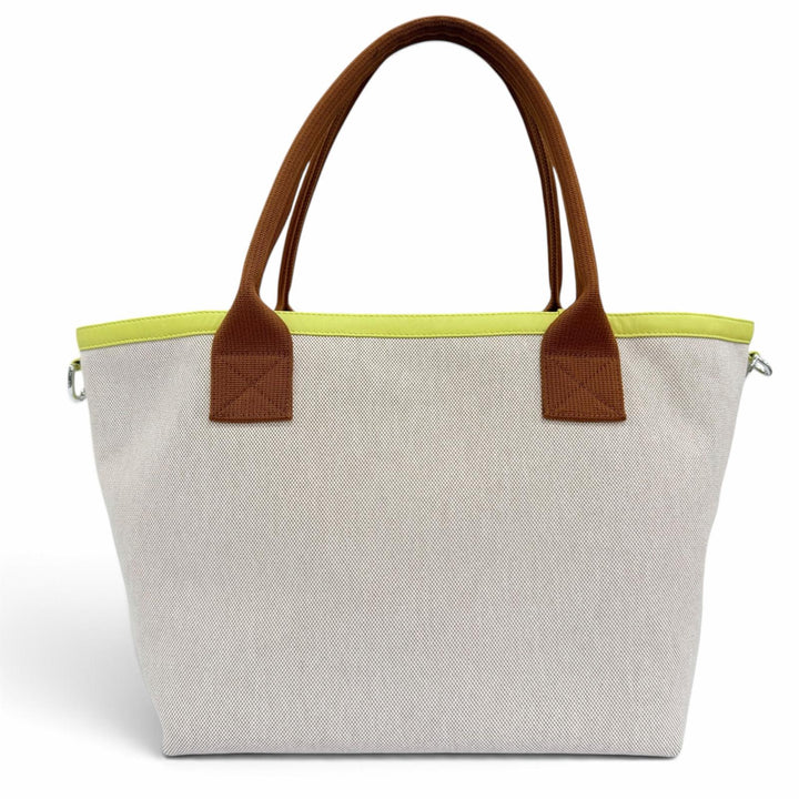 極美品☆HERMES エルメス プティ アッシュ So ソー キャンバス レザー使い トートバッグ ハンドバッグ ナチュラル フランス製 レディース