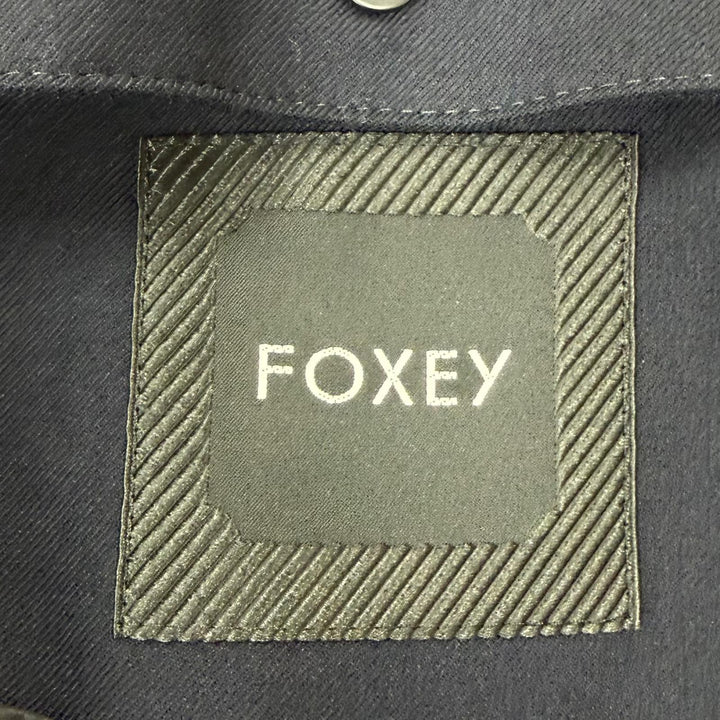 未使用品☆FOXEY フォクシー 44850 Coat Windsor フード付 中綿入り キルティング ロングコート ネイビー 40 日本製 正規品 レディース