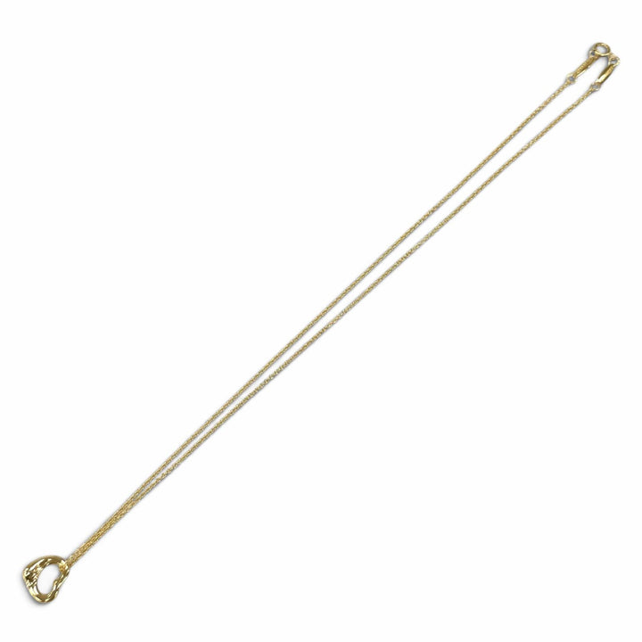 極美品★TIFFANY&amp;Co. ティファニー エルサペレッティ オープンハート ペンダント 11mm AU750(YG) ネックレス イエローゴールド 重量3.0g