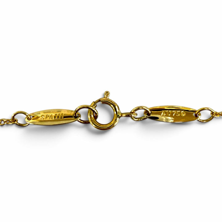極美品★TIFFANY&amp;Co. ティファニー エルサペレッティ オープンハート ペンダント 11mm AU750(YG) ネックレス イエローゴールド 重量3.0g