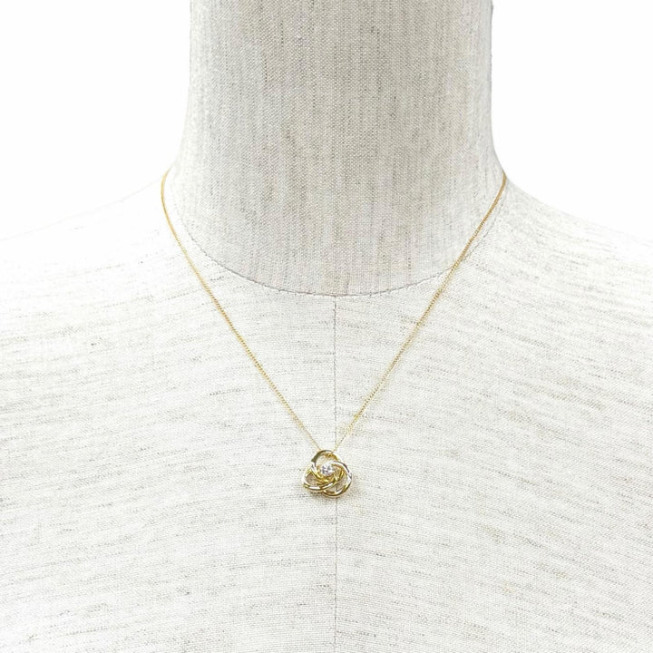 極美品★TIFFANY&amp;Co. ティファニー 750(YG) スリーフープ ダイアモンド ネックレス ペンダント イエローゴールド 重量4.2g 箱付き