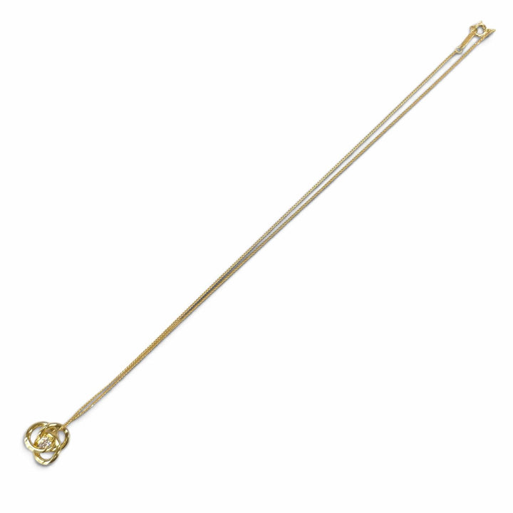 極美品★TIFFANY&amp;Co. ティファニー 750(YG) スリーフープ ダイアモンド ネックレス ペンダント イエローゴールド 重量4.2g 箱付き