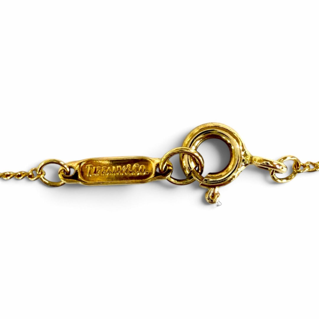 極美品★TIFFANY&amp;Co. ティファニー 750(YG) スリーフープ ダイアモンド ネックレス ペンダント イエローゴールド 重量4.2g 箱付き