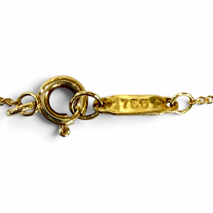 極美品★TIFFANY&amp;Co. ティファニー 750(YG) スリーフープ ダイアモンド ネックレス ペンダント イエローゴールド 重量4.2g 箱付き