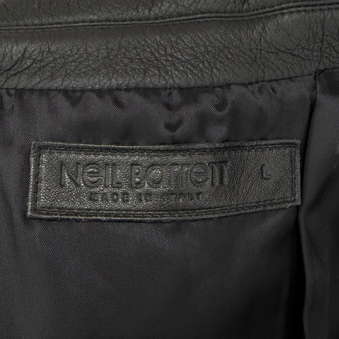 極美品★NEIL BARRETT ニールバレット ドッキング レイヤードデザイン ジャケット アウター ブラック L イタリア製 レディース