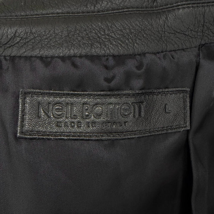 極美品★NEIL BARRETT ニールバレット ドッキング レイヤードデザイン ジャケット アウター ブラック L イタリア製 レディース