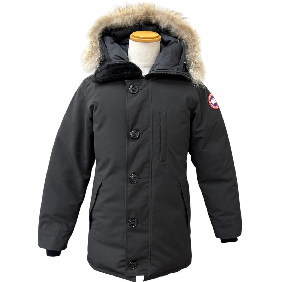 極美品□CANADA GOOSE カナダグース 3438JM JASPER ジャスパー ファーフーデッド ダウンジャケット ブラック S カナダ製 正規品 メンズ