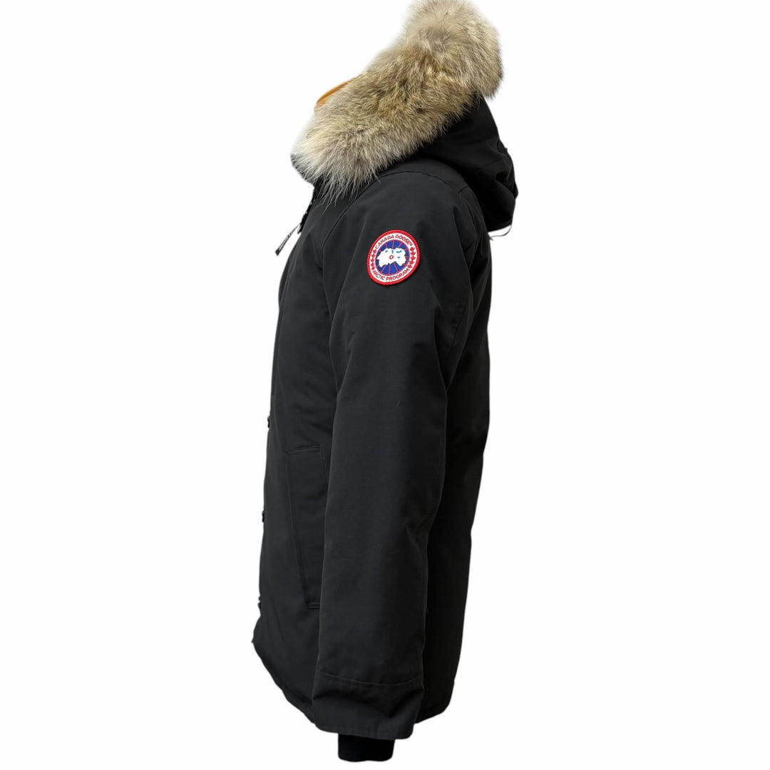 極美品□CANADA GOOSE カナダグース 3438JM JASPER ジャスパー ファーフーデッド ダウンジャケット ブラック S カナダ製 正規品 メンズ