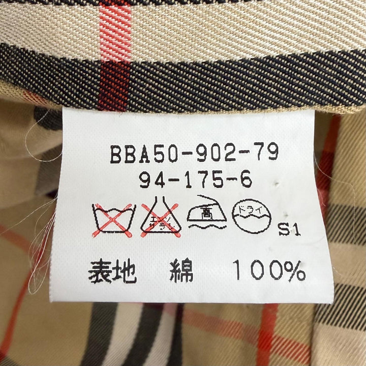 美品□Burberrys バーバリー ヴィンテージ 裏ノバチェック柄 フライフロント 比翼 ロング ステンカラーコート 玉虫色 94-175-6 メンズ