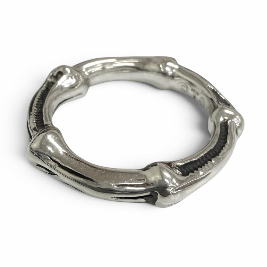 極美品□TIFFANY&amp;Co. ティファニー ヴィンテージ SV925 1996 バンブー リング 指輪 アクセサリー シルバー JP11号相当 重量5.6g メンズ