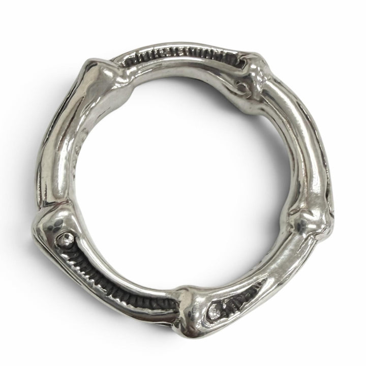 極美品□TIFFANY&amp;Co. ティファニー ヴィンテージ SV925 1996 バンブー リング 指輪 アクセサリー シルバー JP11号相当 重量5.6g メンズ