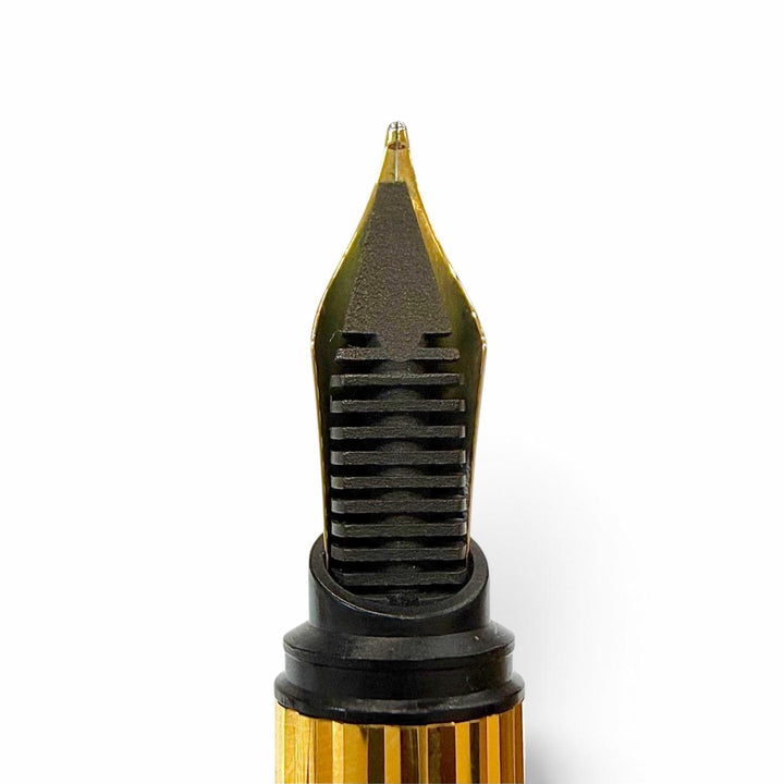 極美品▼Cartier カルティエ トリニティ ペン先18K Fニブ マーブル柄 万年筆 ボルドー ゴールド フランス製 メンズ