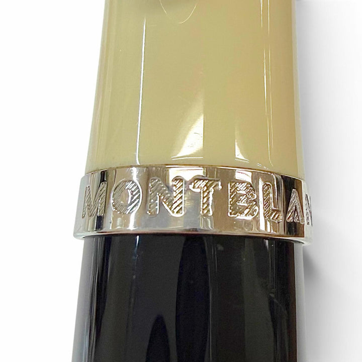 美品▼MONTBLANC モンブラン グレタ ガルボ スペシャルエディション パール ホワイトスター ボールペン ホワイト ブラック シルバー