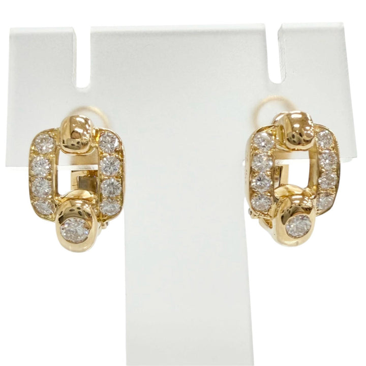 美品△Cartier カルティエ 902957 ニンフィア ダイヤモンド 750(YG) ピアス アクセサリー 両耳用 イエローゴールド 重量6.9g レディース