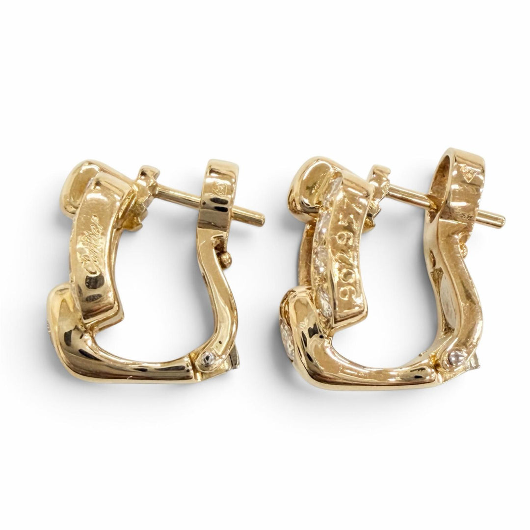 美品△Cartier カルティエ 902957 ニンフィア ダイヤモンド 750(YG) ピアス アクセサリー 両耳用 イエローゴールド 重量6.9g レディース