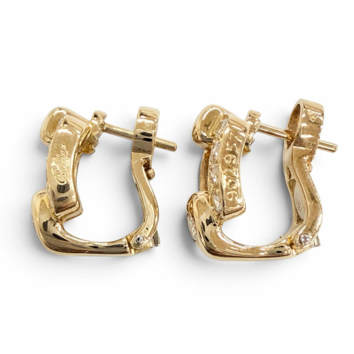 美品△Cartier カルティエ 902957 ニンフィア ダイヤモンド 750(YG) ピアス アクセサリー 両耳用 イエローゴールド 重量6.9g レディース