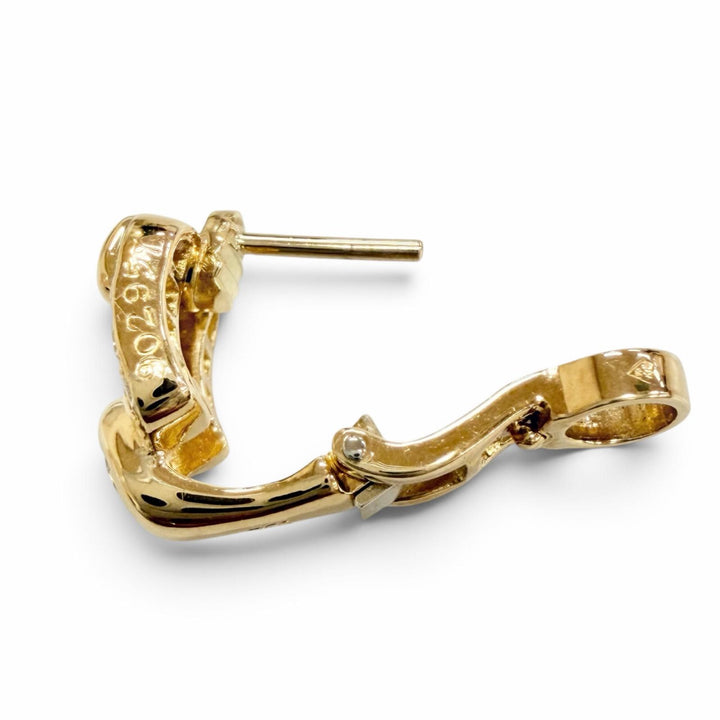 美品△Cartier カルティエ 902957 ニンフィア ダイヤモンド 750(YG) ピアス アクセサリー 両耳用 イエローゴールド 重量6.9g レディース