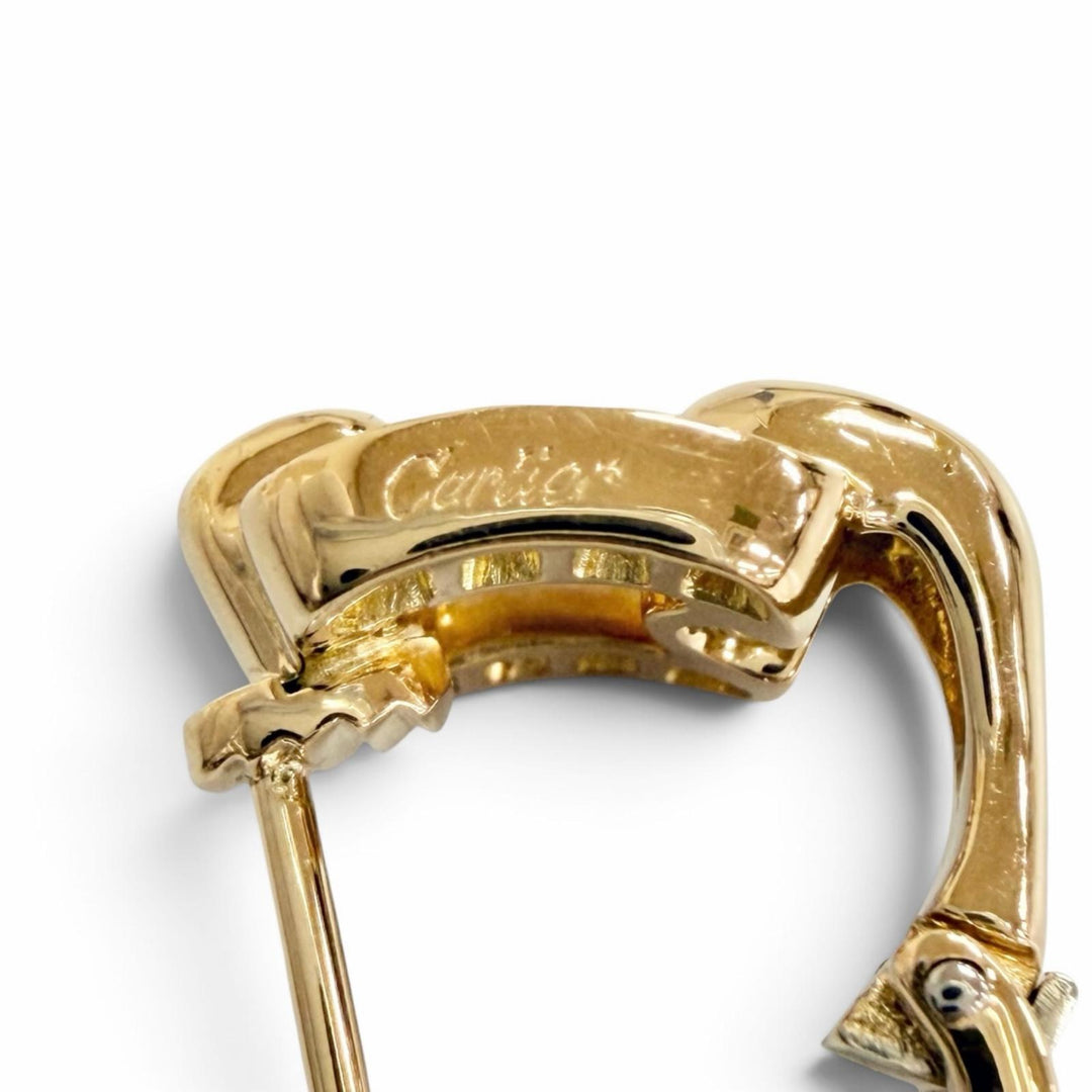 美品△Cartier カルティエ 902957 ニンフィア ダイヤモンド 750(YG) ピアス アクセサリー 両耳用 イエローゴールド 重量6.9g レディース