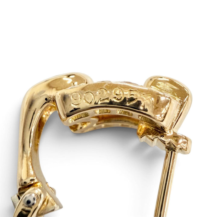 美品△Cartier カルティエ 902957 ニンフィア ダイヤモンド 750(YG) ピアス アクセサリー 両耳用 イエローゴールド 重量6.9g レディース