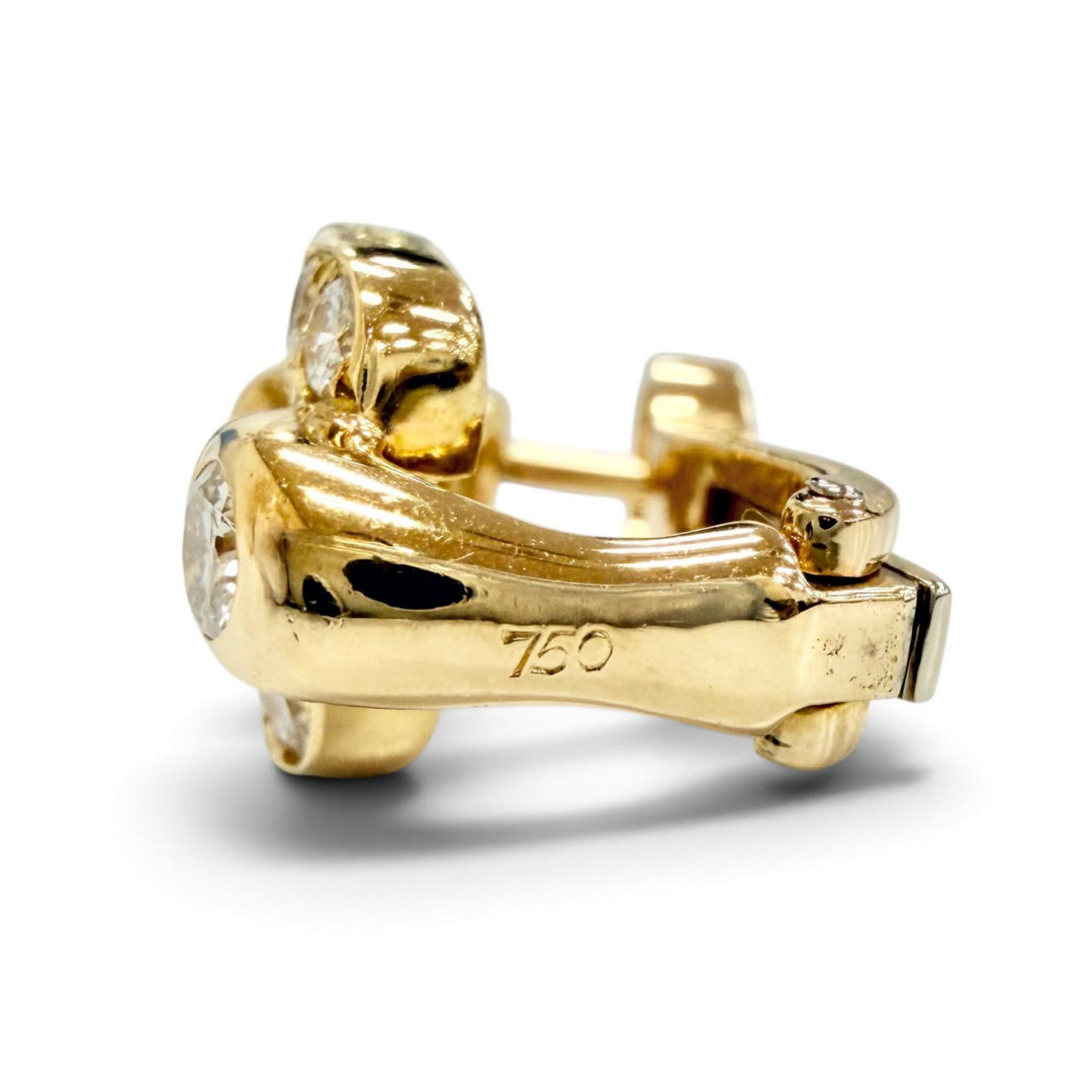 美品△Cartier カルティエ 902957 ニンフィア ダイヤモンド 750(YG) ピアス アクセサリー 両耳用 イエローゴールド 重量6.9g レディース
