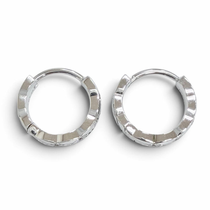 極美品△CHANEL シャネル J13219 ココ クラッシュ コレクション シングル ミニフープ セット 両耳 ダイヤモンド 750 WG ホワイトゴールド