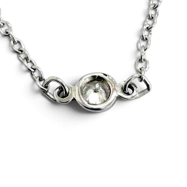 美品△TIFFANY&amp;Co. ティファニー 67721 エルサペレッティ バイザヤード ブレスレット PT950 6Pダイヤモンド プラチナ 重量1.85g オススメ