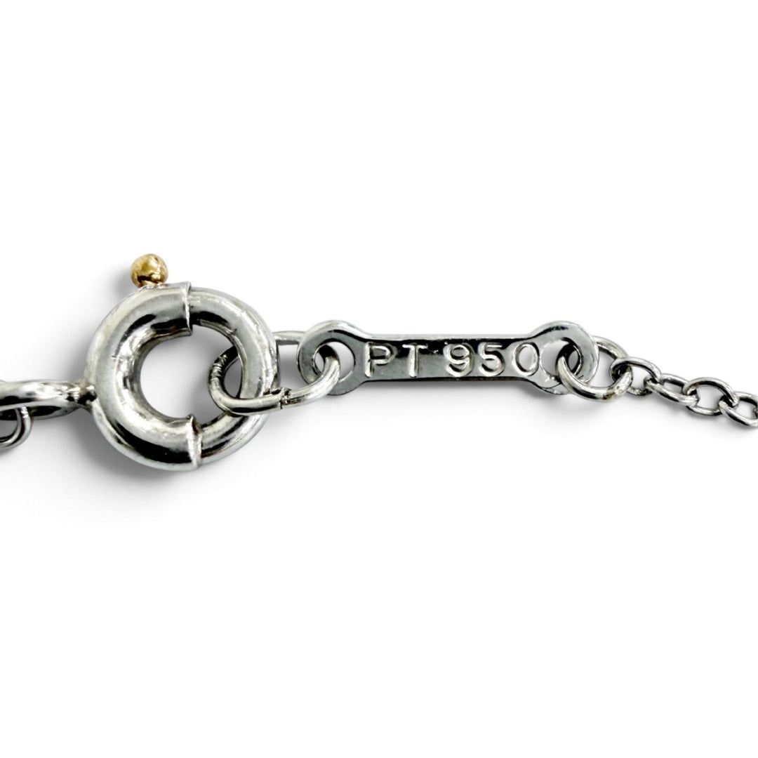 美品△TIFFANY&amp;Co. ティファニー 67721 エルサペレッティ バイザヤード ブレスレット PT950 6Pダイヤモンド プラチナ 重量1.85g オススメ
