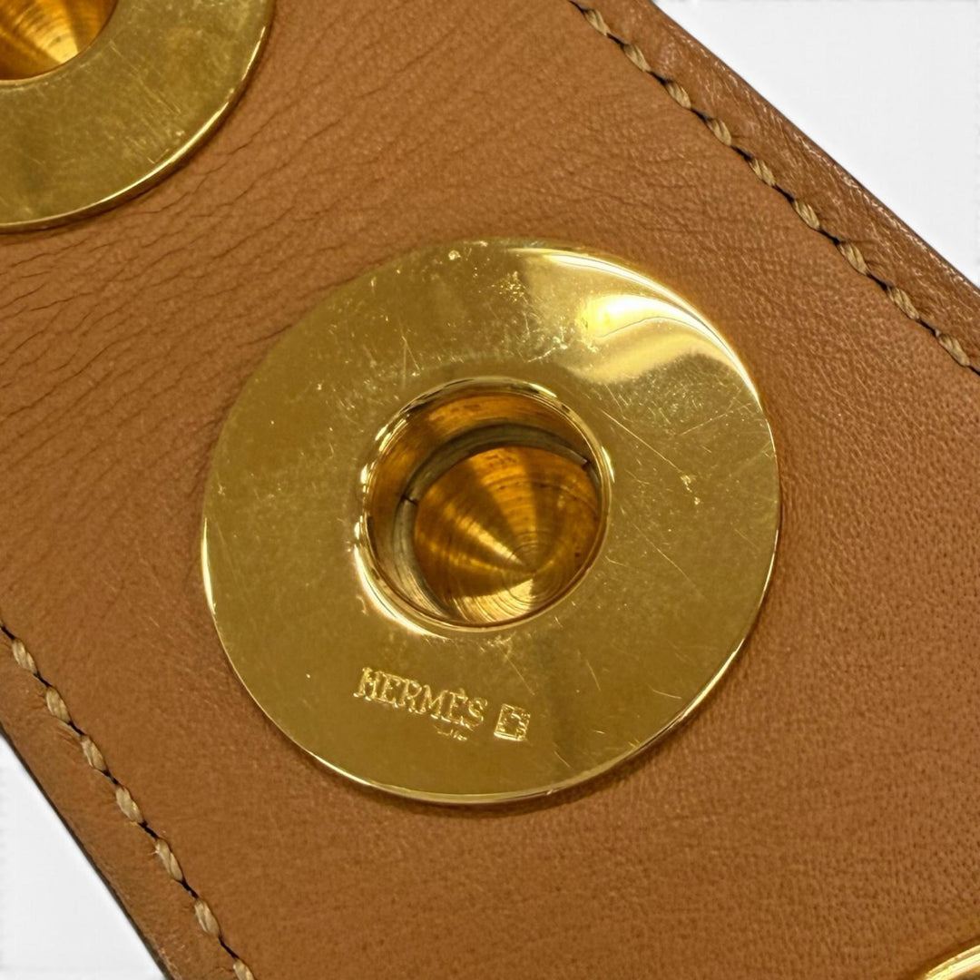 極美品☆HERMES エルメス ヴィンテージ レザー ゴールド金具 バックル ベルト ブラック 75 〇S刻印 レディース