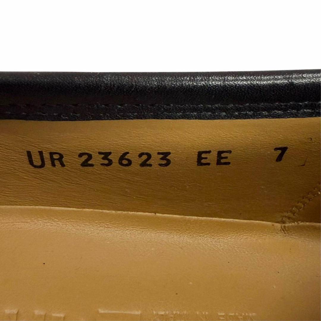 未使用品□Salvatore Ferragamo サルヴァトーレフェラガモ レザー ダブルガンチーニ ローファー ブラック 7 EE イタリア製 箱・保存袋付