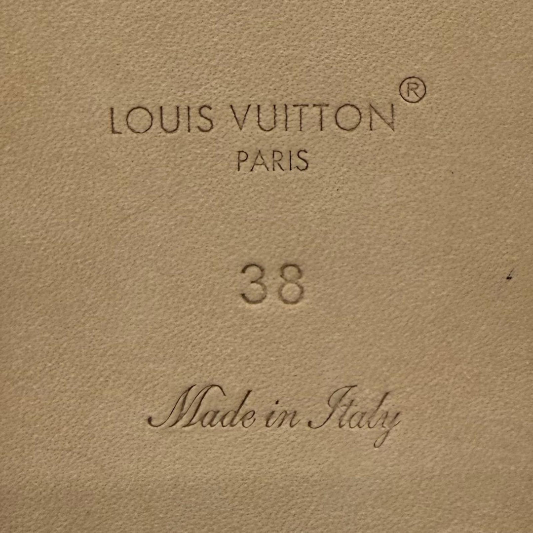 未使用品★LOUIS VUITTON ルイヴィトン 2023年製 1ABP09 LVイソラ ミュール レザー サンダル ブラック IT 38 イタリア製 保存袋付き