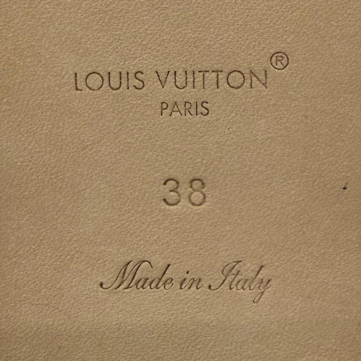 未使用品★LOUIS VUITTON ルイヴィトン 2023年製 1ABP09 LVイソラ ミュール レザー サンダル ブラック IT 38 イタリア製 保存袋付き