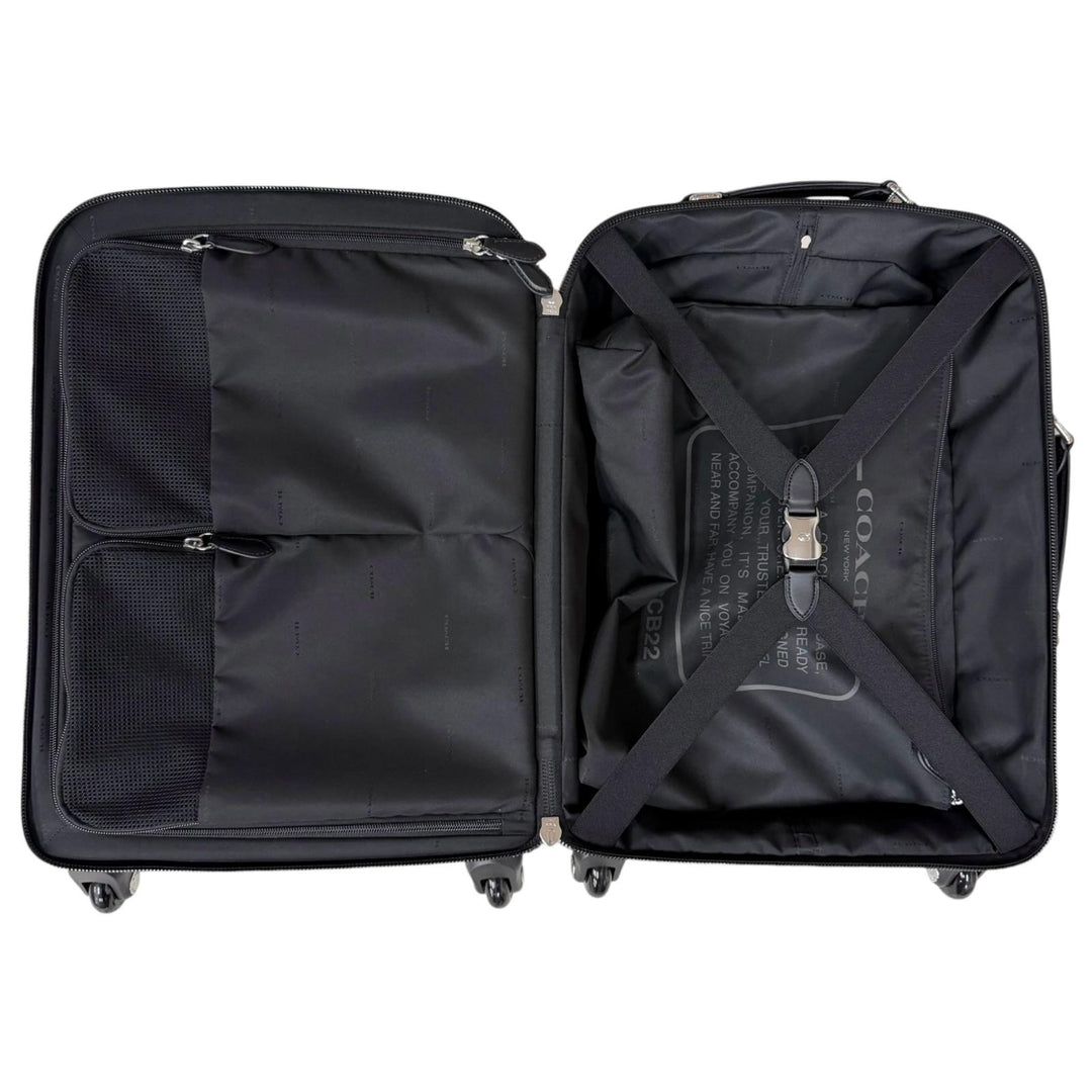 極美品□COACH コーチ CCB22 ウィールド キャリー オン・シグネチャー キャンバス コーデュラナイロン キャリーバッグ 定価99000円