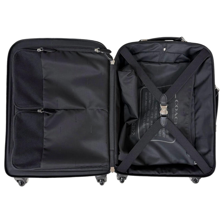 極美品□COACH コーチ CCB22 ウィールド キャリー オン・シグネチャー キャンバス コーデュラナイロン キャリーバッグ 定価99000円
